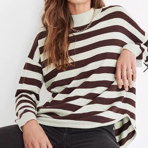 Madewell Sweaters - MADEWELL Ashbury Mockneck Sweater in Kelsey Stripe NWT in XXS